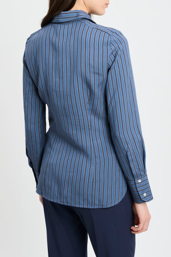 Camicia a righe Marella in viscosa (Mod. MLLFOLK) - 5