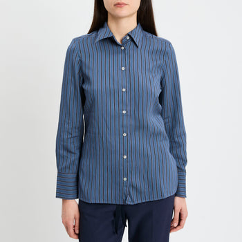 Camicia a righe Marella in viscosa (Mod. MLLFOLK) - 8