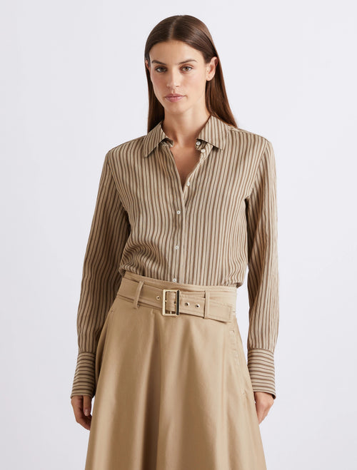 Camicia a righe Marella in viscosa (Mod. MLLFOLK)