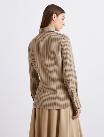 Camicia a righe Marella in viscosa (Mod. MLLFOLK) - 4