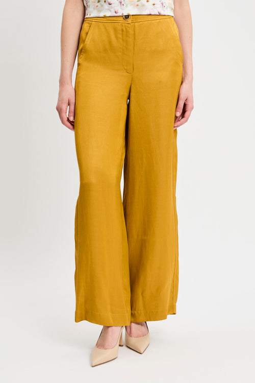 Pantalone a palazzo Marella in viscosa misto lino (Mod. MLLIDONEO)