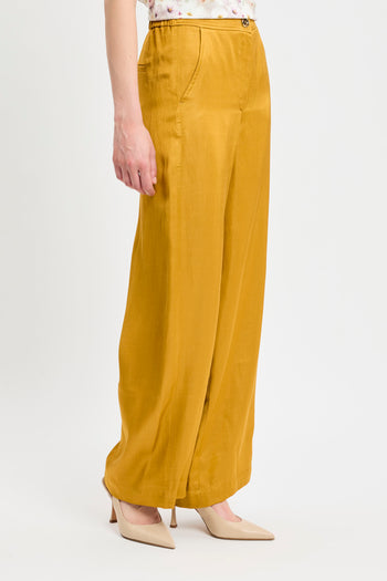 Pantalone a palazzo Marella in viscosa misto lino (Mod. MLLIDONEO) - 4