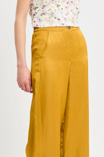 Pantalone a palazzo Marella in viscosa misto lino (Mod. MLLIDONEO) - 5