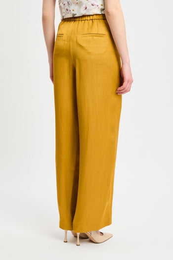 Pantalone a palazzo Marella in viscosa misto lino (Mod. MLLIDONEO) - 6