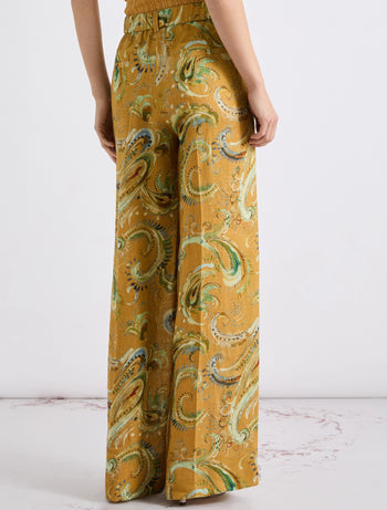 Pantalone Marella in lino con stampa motivo floreale (Mod. MLLDOMINO) - 3