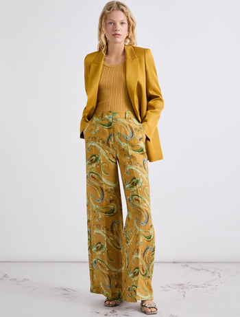 Pantalone Marella in lino con stampa motivo floreale (Mod. MLLDOMINO) - 4