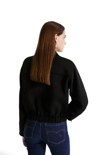 Giacca Marella MLLALARICO in pura lana vergine con zip e collo camicia - 4