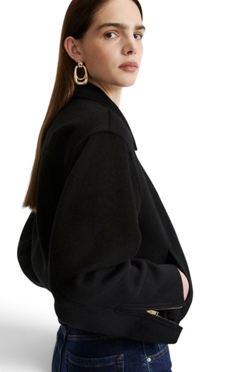 Giacca Marella MLLALARICO in pura lana vergine con zip e collo camicia - 5