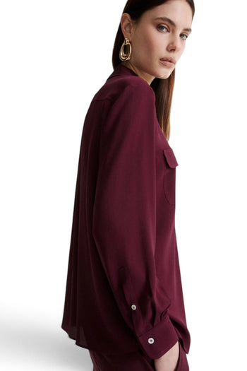 Camicia Marella MLLFESTOSO1 in misto seta con taschini - 5