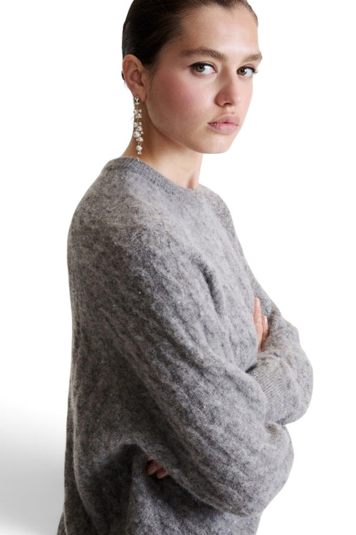 Maglia a girocollo Marella MLLORA in misto alpaca con trecce - 2