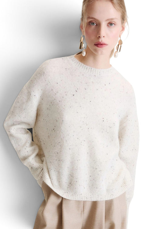 Maglia a girocollo Marella MLLALCALI in filo bottonato di misto alpaca - 1