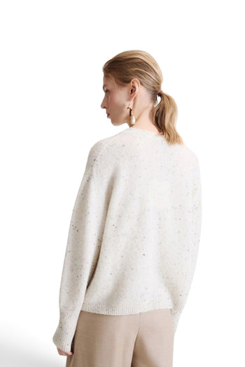 Maglia a girocollo Marella MLLALCALI in filo bottonato di misto alpaca - 3