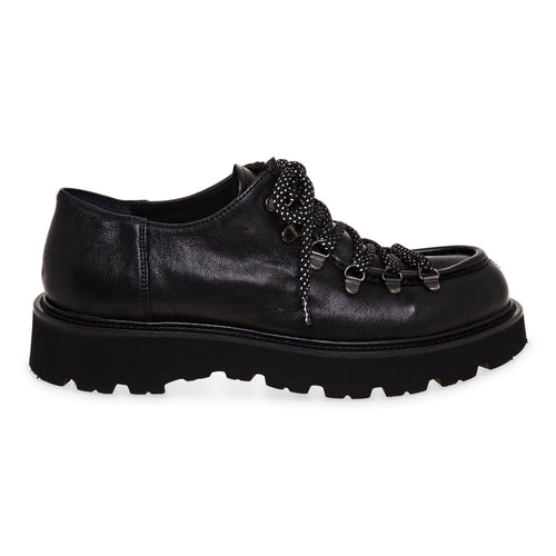 Allacciata norvegese Pawelk's in pelle con suola in gomma e ganci trecking