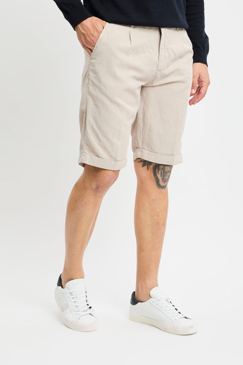 Pantalone corto Myths in lyocell misto lino washed