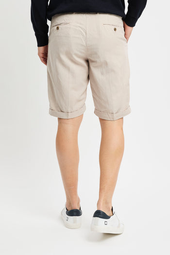 Pantalone corto Myths in lyocell misto lino washed - 5