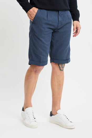 Pantalone corto Myths in lyocell misto lino washed - 3