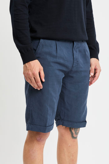 Pantalone corto Myths in lyocell misto lino washed - 4