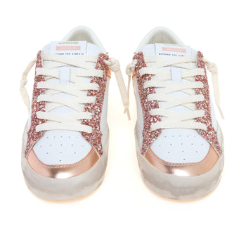 Sneaker Crime London SK8 Deluxe in pelle e glitter - 5