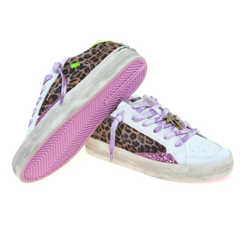 Sneaker Crime London SK8 Deluxe in pelle e tessuto maculato - 4