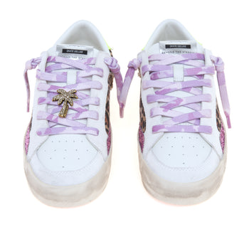 Sneaker Crime London SK8 Deluxe in pelle e tessuto maculato - 5