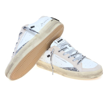 Sneaker Crime London SK8 Deluxe in pelle e canvas con dettagli in glitter - 4