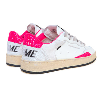 Sneaker Crime London Chelasea in pelle e glitter fuxia - 3