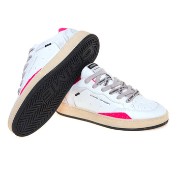 Sneaker Crime London Chelasea in pelle e glitter fuxia - 4
