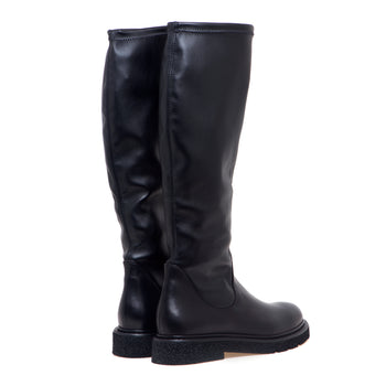 Stivale Guglielmo Rotta in pelle con gambale stretch - 3