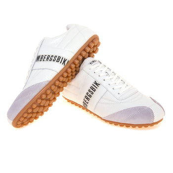 Sneaker Bikkembergs soccer in pelle microforata con fascia tono su tono - 4