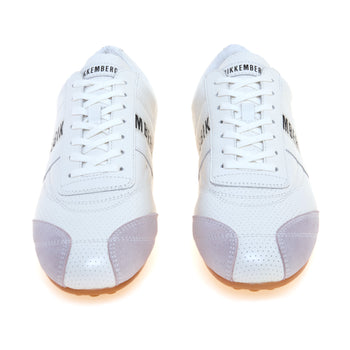 Sneaker Bikkembergs soccer in pelle microforata con fascia tono su tono - 5