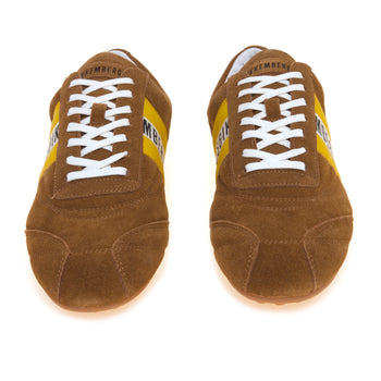 Sneaker Bikkembergs soccer in camoscio con fascia laterale in pelle gialla - 5