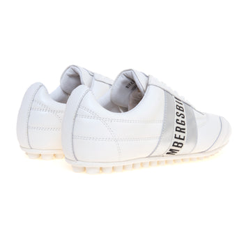 Sneaker Bikkembergs soccer in pelle microforata con banda laterale in pelle argentata - 3