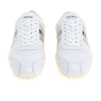 Sneaker Bikkembergs soccer in pelle microforata con banda laterale in pelle argentata - 5