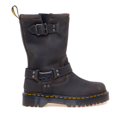 Biker Dr Martens in pelle ingrassata