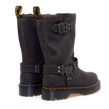 Biker Dr Martens in pelle ingrassata - 3