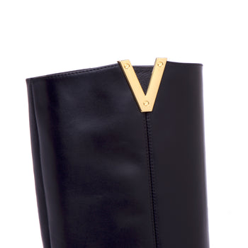 Stivale cavallerizza in pelle Via Roma 15 con "V" gold - 4