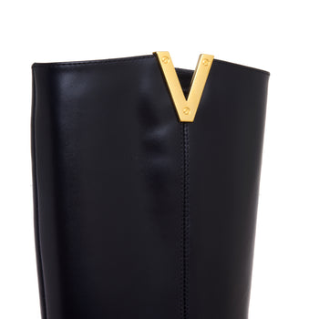 Stivale cavallerizza in pelle Via Roma 15 con "V" gold - 4