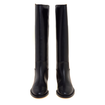 Stivale cavallerizza in pelle Via Roma 15 con "V" gold - 5
