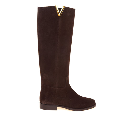 Stivale cavallerizza in pelle Via Roma 15 con "V" gold - 1