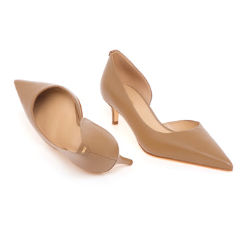 Decolletè Michael Kors "Elyse Kitten Pump" in pelle con scollo aperto e tacco 45 mm - 4