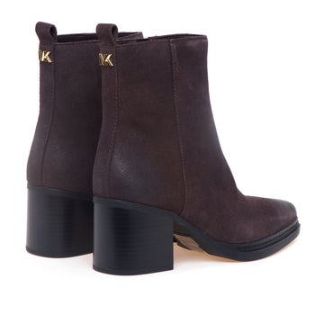 Tronchetto Michael Kors "Lex Bootie" in camoscio con tacco 60 mm - 3