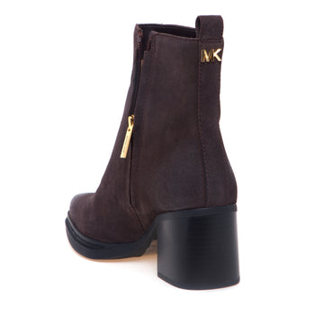 Tronchetto Michael Kors "Lex Bootie" in camoscio con tacco 60 mm - 4