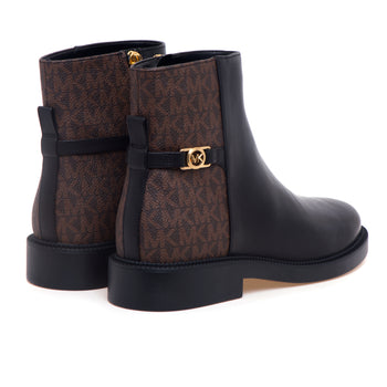 Tronchetto Michael Kors "Mandy Bootie" in pelle e tessuto monogram MK - 3