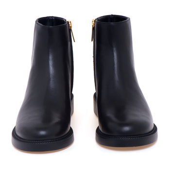 Tronchetto Michael Kors "Mandy Bootie" in pelle e tessuto monogram MK - 5
