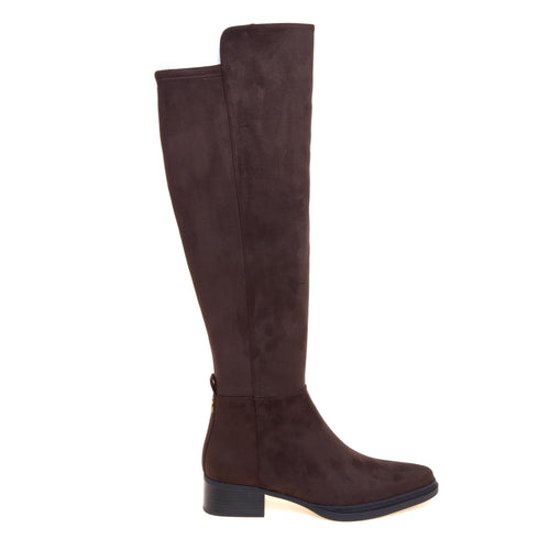 Stivale in eco-suede Michael Kors Lex Boot con tacco 40 mm e gambale stretch