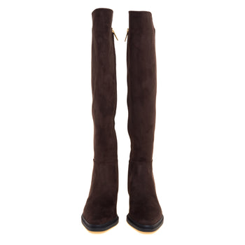 Stivale in eco-suede Michael Kors Lex Boot con tacco 40 mm e gambale stretch - 5