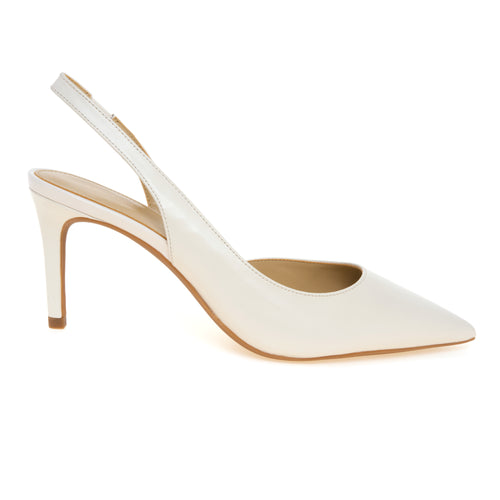 Sling back Michael Kors "Alina Flex" in pelle con tacco 75 mm  BURRO