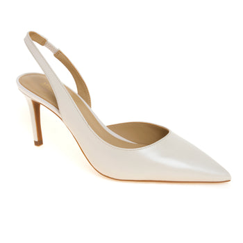 Sling back Michael Kors "Alina Flex" in pelle con tacco 75 mm  BURRO - 4