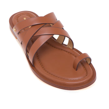 Ciabatta infradito Michael Kors "Nora" in pelle con fasce incrociate - 4