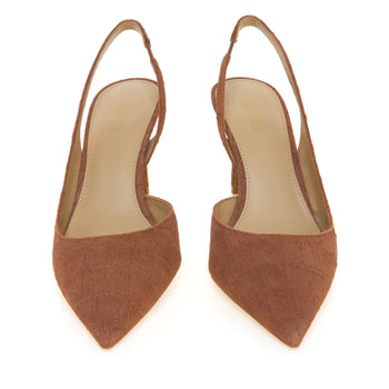 Sling back Michael Kors "Alina Flex" in camoscio stampa cocco e tacco 75 mm - 5